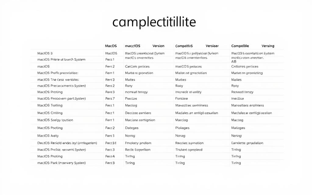 macOS compatibility chart